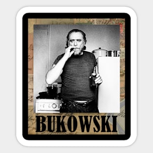 Charles Bukowski // Vintage Frame Sticker